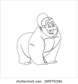 Animal gorilla design outline icon