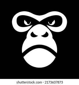 Animal gorilla monkey big in the dark logo icon mammal