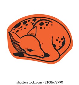 animal graphic design vector illustration, art tattoo sketch, hand draw, print use