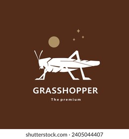 animal grasshopper natural logo vector icon silhouette retro hipster