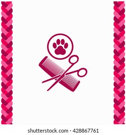 Animal grooming icon Flat Design. Isolated Illustration.