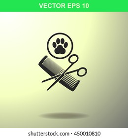 Animal grooming icon. Illustration for business.