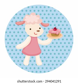 animal having afternoon tea theme elements