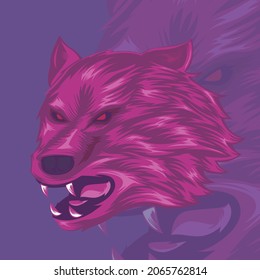animal head art illustration design