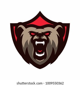Animal Head - Bear - vector logo/icon illustration mascot