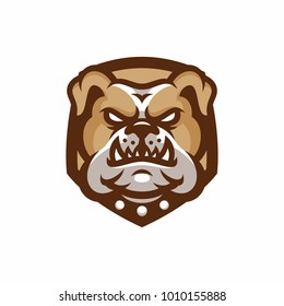 Animal Head - Bulldog - vector logo/icon illustration mascot