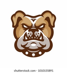 Animal Head - Bulldog - vector logo/icon illustration mascot