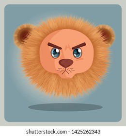 Animal head Cartoons. Vector art design.