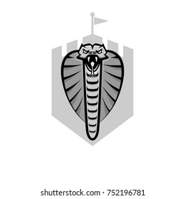 Animal Head - Cobra Snake - vector logo/icon illustration
