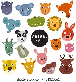 Animal Head Collection : Vector Illustration