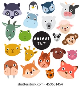 Animal Head Collection : Vector Illustration