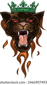 animal head of Cougar vector illustration design