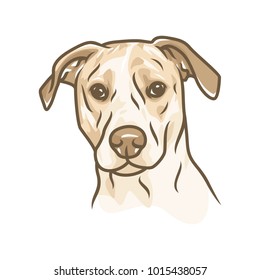 Animal Head - Dog - vector logo/icon illustration mascot
