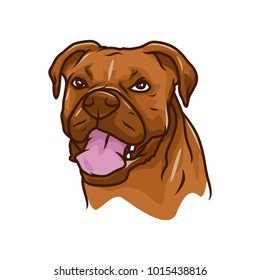 Animal Head - Dog - vector logo/icon illustration mascot