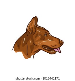 Animal Head - Dog - vector logo/icon illustration mascot