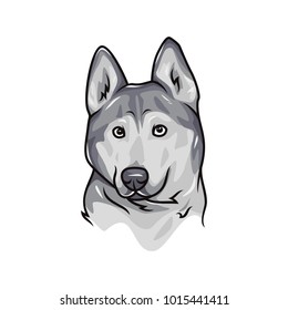 Animal Head - Dog - vector logo/icon illustration mascot