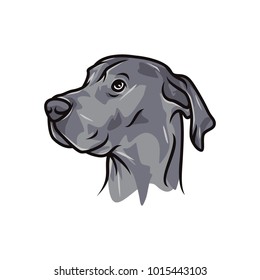 Animal Head - Dog - vector logo/icon illustration mascot