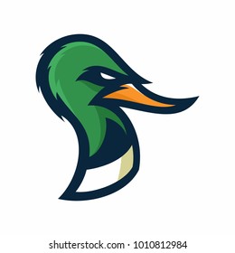 Animal Head - Duck - vector logo/icon illustration mascot

