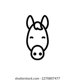 Animal Head, Animal Flat Icon Logo Illustration. Animal Icon-set. Suitable For Web Design, Logo, App.