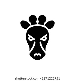 Animal Head, Animal Flat Icon Logo Illustration. Animal Icon-set. Suitable For Web Design, Logo, App.