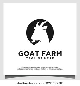 Animal Head goat vector logo