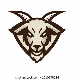 Animal Head - goat - vector logo/icon illustration mascot