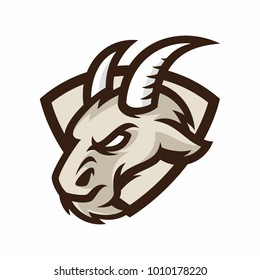 Animal Head - goat - vector logo/icon illustration mascot