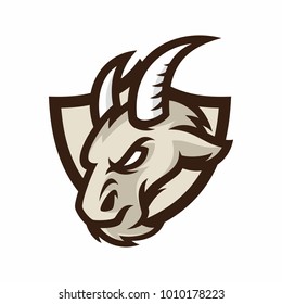 Animal Head - goat - vector logo/icon illustration mascot