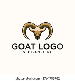 Animal head - goat - vector logo/icon illustration mascot vector