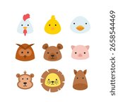 animal head icon vector illustration