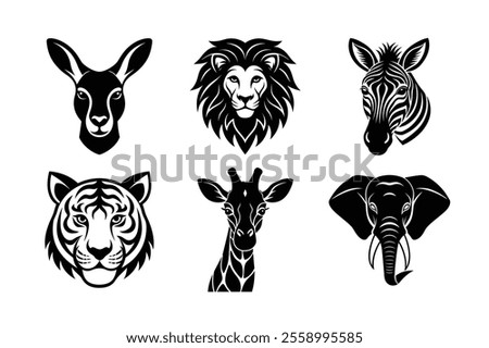 Animal Head Icons - High-Quality Vector Icons for Your Creative Projects