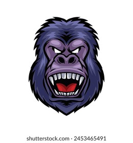 animal head illustration wild wildlife design icon logo vintage retro classic angry mad expression fierce 