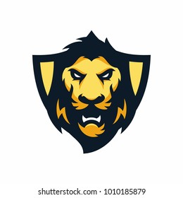 Animal Head - Lion - vector logo/icon illustration mascot