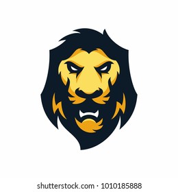 Animal Head - Lion - vector logo/icon illustration mascot