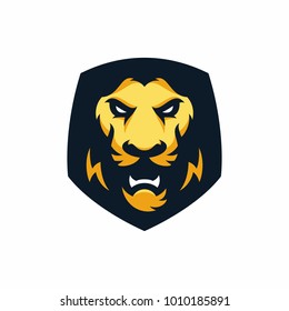 Animal Head - Lion - vector logo/icon illustration mascot