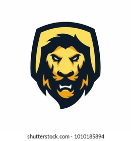 Animal Head - Lion - vector logo/icon illustration mascot