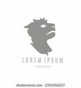 animal head logo design, simple minimalist and character