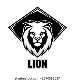 animal head logo emblem vector design monochrome