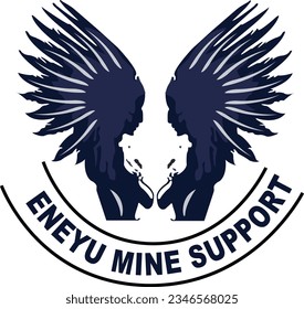 animal head logo with wing symbol
