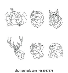 animal head low polygon