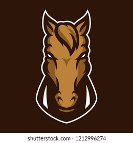 Animal head mascot gaming logo