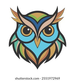 Animal head Muscat logo design outline vector illustration  on white background