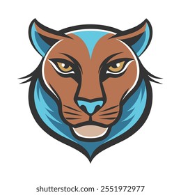 Animal head Muscat logo design outline vector illustration  on white background