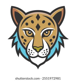 Animal head Muscat logo design outline vector illustration  on white background