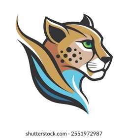 Animal head Muscat logo design outline vector illustration  on white background