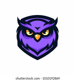 Animal Head - owl - vector logo/icon illustration mascot