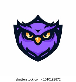 Animal Head - owl - vector logo/icon illustration mascot