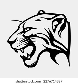 Animal Head - Panther - vector logo icon illustration mascot