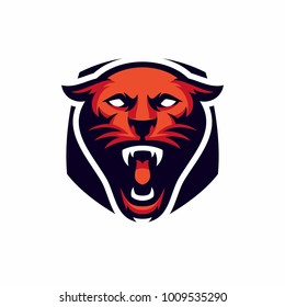 Animal Head - Panther - vector logo/icon illustration mascot