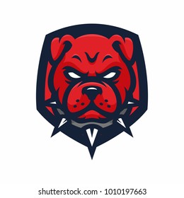 Animal Head - Pitbulls - vector logo/icon illustration mascot